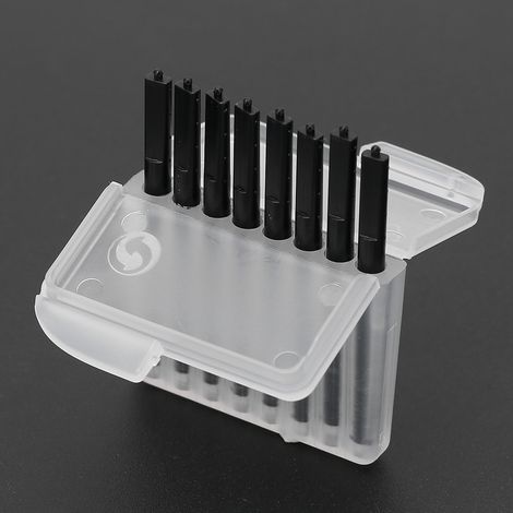 Boîte de 8 protections auditives jetables, filtres anti-cérumen, noir (1/5)