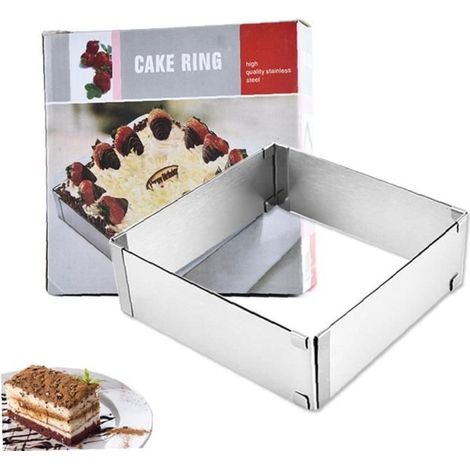 Moule de gâteau réglable 1pc RingMousSeStain Acier Sans Pâtisserie Outil de cuisson (1/3)