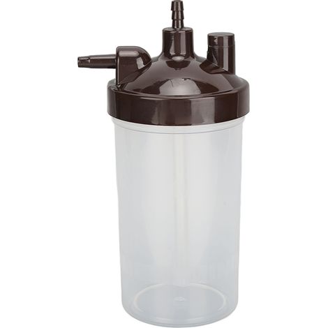 Bouteille humidificateur à bulles d'oxygène réutilisable, installation facile, accessoire pour concentrateur d'oxygène, flacon de barbotage durable (1/5)