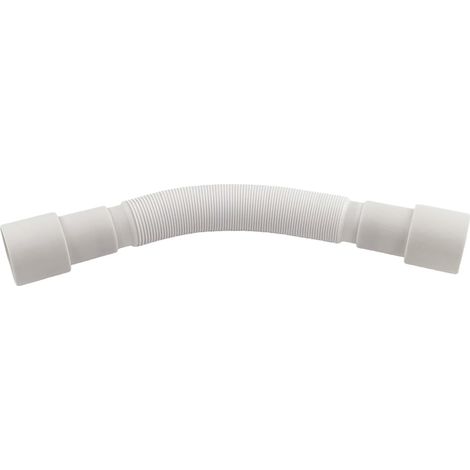 Tuyau de vidange flexible 40-50 mm – Tuyau flexible extensible pour chasse d'eau, lavabo et siphon, tuyau de 40 mm de diamètre intérieur en polypropylène flexible, blanc (1/5)