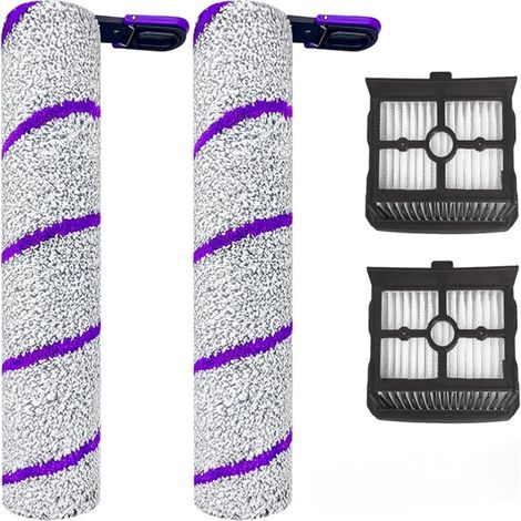 Set di 4 spazzole a rullo HEPA di ricambio per aspirapolvere Narwal S20 Pro per solidi e liquidi - 2 spazzole a rullo e 2 filtri HEPA (1/5)