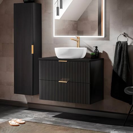 Mueble lavabo individual 80cm Adriel Negro (1/5)