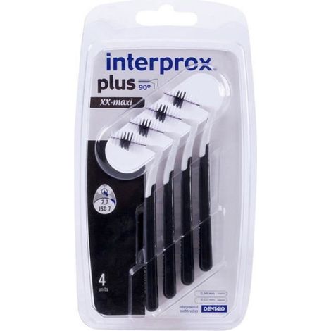 Brossettes interdentaires - Interprox - XX-Maxi - Noir - 4 unités - Pour adultes