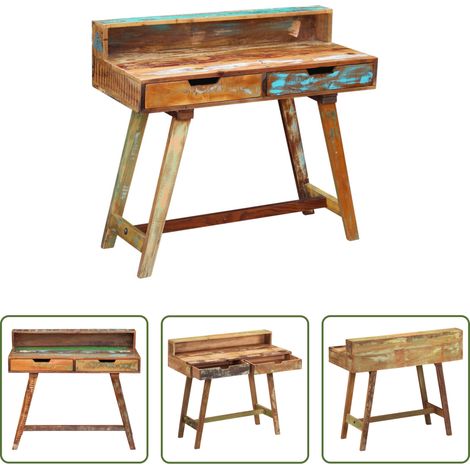 Bureau vintage - Bureau Bois de récupération massif (1/5)