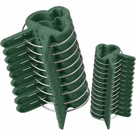 Support pour plantes avec 60 clips de stabilisation (30 grands et 30 petits clips)