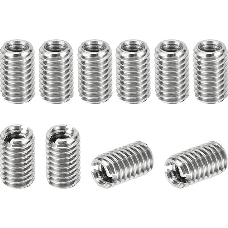 Filetage Adaptateurs Manchon Réduction Écrou Insert Fileté, 10 pcs M61 Mâle à M40.7 Vis Réducteur Conversion Inox Acier Fixation 10mm (1/5)