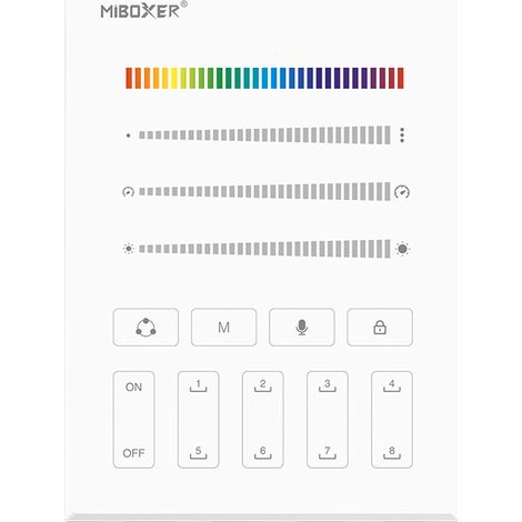 Pannello di controllo remoto per palcoscenico musicale MiBoxer B9 (1 zona, nastri digitali SPI) - bianco (1/5)