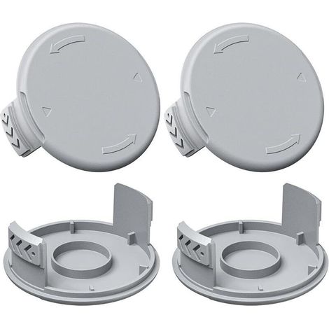 Lot de 4 Couvercles de Bobine pour Coupe-Bordure, Compatibles avec Tondeuses Ryobi One+ 18V 24V 40V, Remplacement AC14RL3A (1/4)