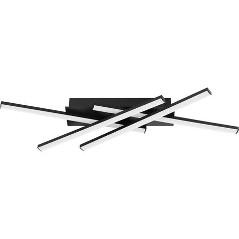 Plafonnier design Vascella noir 69x12cm - 75825