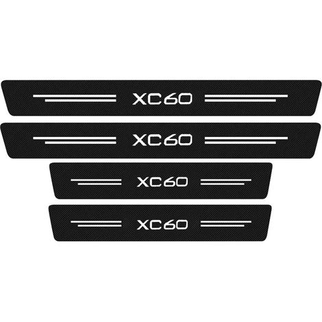 (4 pièces pour xC60) 4 autocollants de protection de seuil de porte pour Volvo S60 S90 V40 V60 V90 XC40 XC60 XC70 XC90 - imitation cuir et fibre de carbone (1/3)