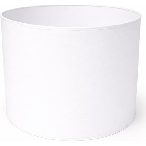 Zylindrischer Lampenschirm – 1 Stück – Naturbaumwolle – Sanftes Licht – Wohnzimmer, Schlafzimmer, Büro – Weiß, 40 x 30 cm (1/4)