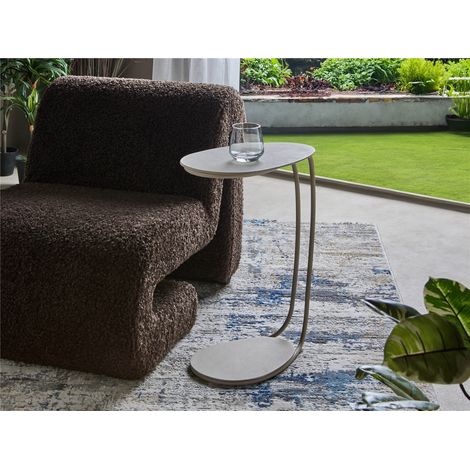 Alu-Beistelltisch. Gewaschenes Beige 43X26X54 cm. 43X26X54 cm (1/3)