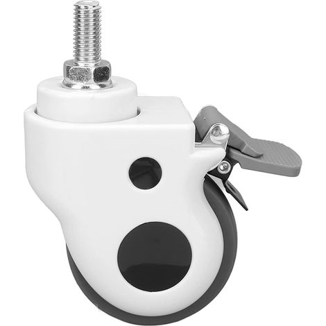 Ruedas giratorias de TPR de alta resistencia con freno, de 7,6 cm de diámetro (70 kg), para mesas médicas y equipos de oficina. (1/5)