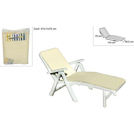 Cuscino lettino tenerife beige 189x58,5x2,5cm