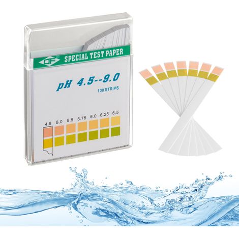pH wert Teststreifen 100 Stück ph 4,5 - 9 Trinkwasser Aquarien Indikator-en (1/4)