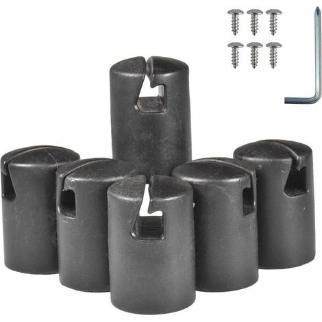 Lot De 6 Embouts Poteau Trampoline, Capuchon Universel Pour Convient Aux Poteaux Clôture Trampoline 1,26'/32 Mm, Épais Et Durable (1/5)