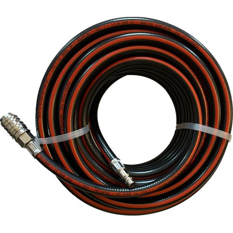Tuyau à air comprimé Mecafer - PVC 8x13 mm - 20 m - raccords rapides - 163020