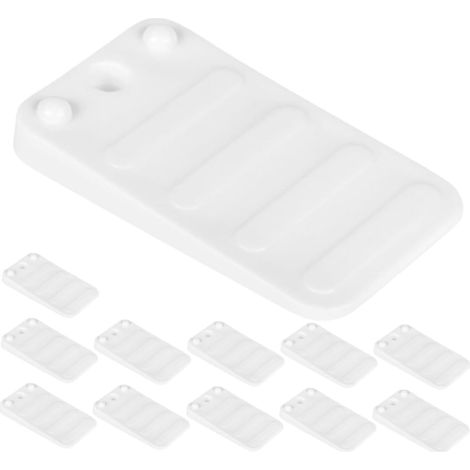 Cales de meubles réglables, lot de 12, en ABS blanc, pour niveler (1/5)