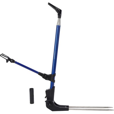 Support de canne à pêche en acier inoxydable 2,1 m, réglable et antidérapant, avec socle au sol et support amovible (1/5)