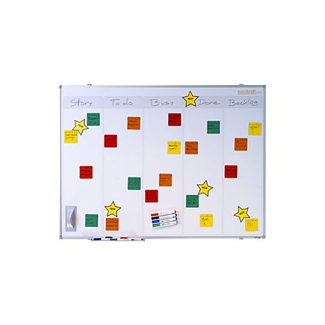 Panel de tareas para Scrum y Kanban  con 5 franjas  A x H 1200