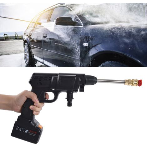 Pistolet de nettoyage haute pression avec tuyau pour l'arrosage des fleurs et des légumes, pompe à eau électrique portable rechargeable, pistolet à eau domestique, norme américaine 100-240V. (1/5)