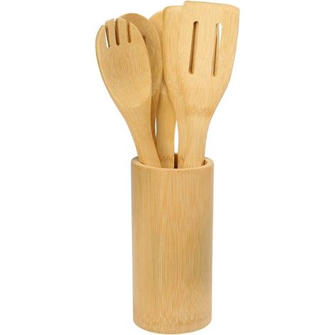 Juego de utensilios de cocina de bambú Natural Life de 6 piezas (1/3)