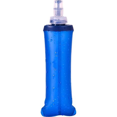 Lot de 2 bouteilles souples de 250 ml, bouteilles d'eau de course pliables en TPU, bouteille d'hydratation pour sports de plein air, bouteille d'eau souple et pliable (1/5)