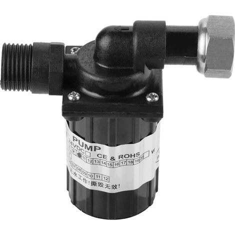 Pompe à eau sans balais 12V 10W, résistante à haute température, circulation silencieuse, couleur noire (1/5)