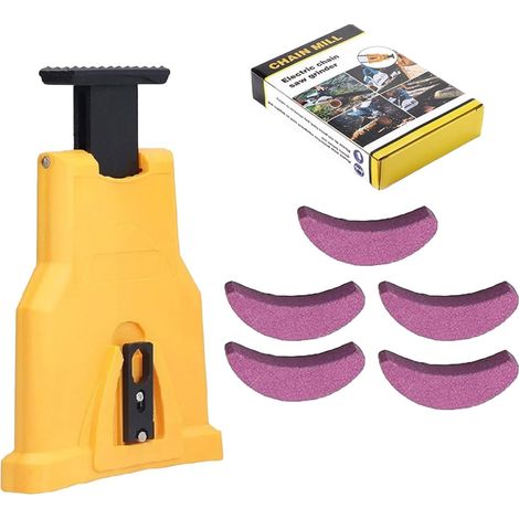 1 Affûteur De Chaîne Tronçonneuse, Rapide, 5 Pierres, ABS, Pour Scies 14-20 Pouces (1/5)