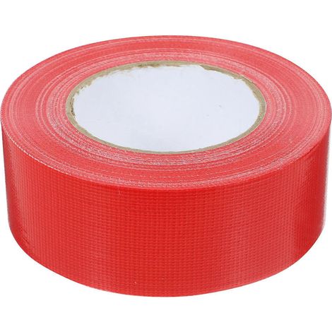 1 rouleau de ruban adhésif toilé résistant, ruban adhésif toilé rouge, ruban adhésif toilé d'intérieur, ruban adhésif toilé d'extérieur-5000.00X4.80X0.10CM-Red