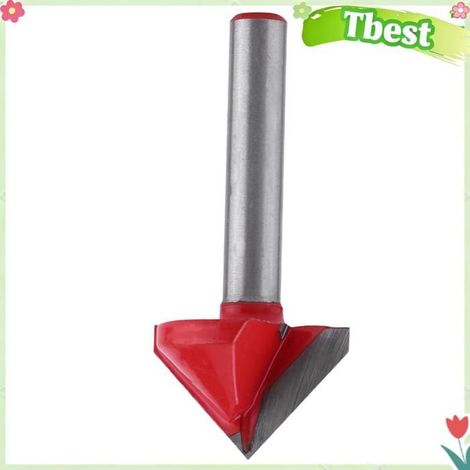Tbest Bit de routeur Outil de de Rainure en V en Acier au Tungstène 6mm Arbre(622mm90°) quincaillerie fraiseuse (1/5)