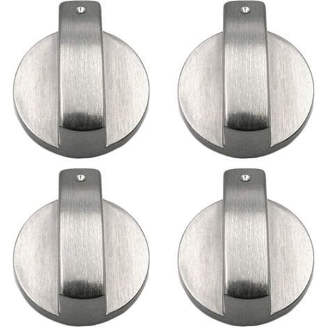 4 pièces bouton cuisinière boutons de cuisinière à gaz boutons de cuisinière à gaz en métal bouton de cuisinière à gaz contrôle boutons de cuisinière en métal pour cuisine 6mm (1/4)