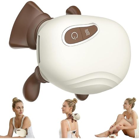 Massaggiatore wireless 4D per collo e spalle, 3 modalità di massaggio rilassante, applicabile a tutto il corpo, massaggio profondo bionico, per uso quotidiano. (1/5)