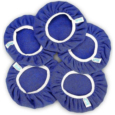 Lot de 5 bonnets de polissage en microfibre (225-250 mm), pour polisseuse électrique de voiture. (1/4)