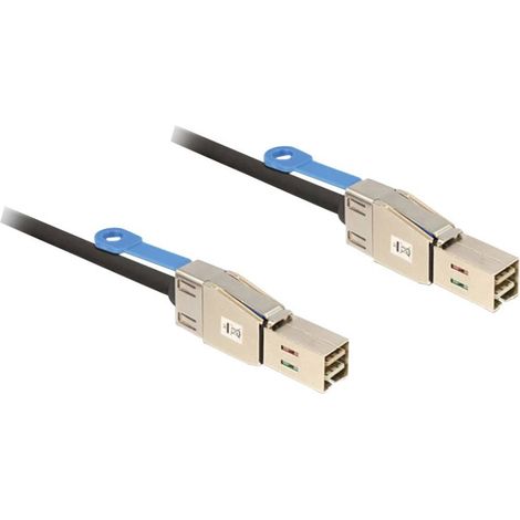 Delock disque dur Câble de raccordement [1x Mini SAS mâle (SFF-8644) - 1x Mini SAS mâle (SFF-8644)] 1.00 m noir A069951 (1/3)