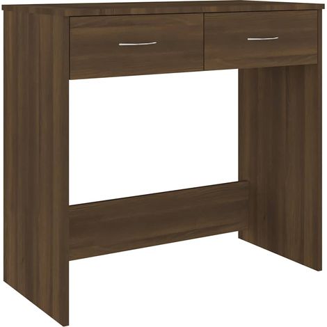 Maison Exclusive - Schreibtisch Braun Eichen-Optik 80x40x75 cm Ho (1/5)