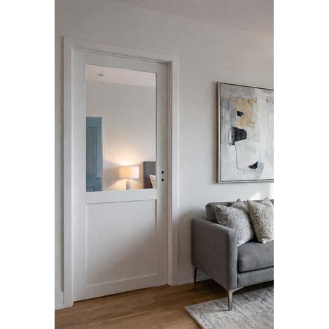 Blocco Porta Officina BIANCO senza montante H204 x L73 Tabella Dimensioni Spinta Sinistra
