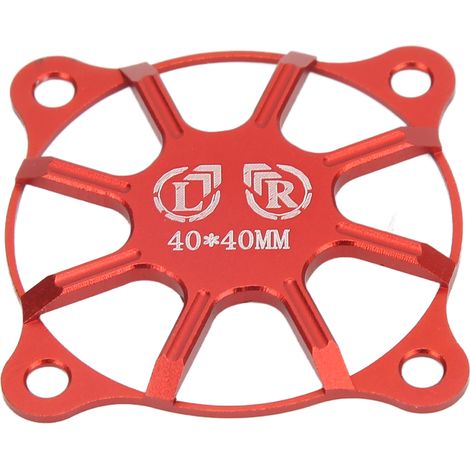 Grille de Protection Ventilateur 40x40mm Aluminium Rouge Refroidissement Moteur RC (1/5)