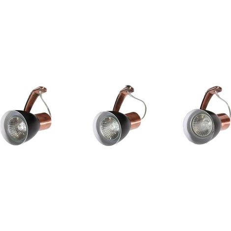 Plafoniera spot Candellux Markus 3xGU10 nero rame metallo (1/3)