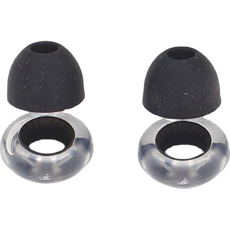 1 paire de bouchons d'oreilles antibruit 25 dB, confortables et réutilisables, avec 3 tailles d'embouts pour dormir, travailler ou étudier (noir) (1/5)