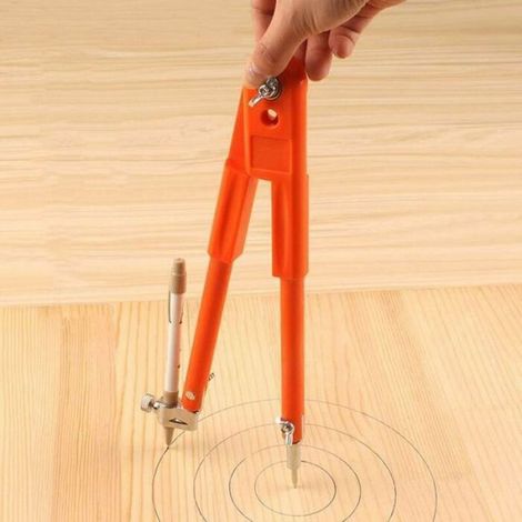 Compas de précision - - Grand diamètre - Orange - Diamètre maximum 75 cm - Taille L 40x150 cm - Taille S 25x90 cm (1/4)