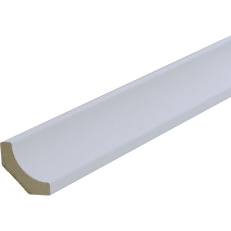B.S. Bauprogramm Hohlkelleiste 260 cm 24 x 24 mm Eiche brilliantweiß Leisten