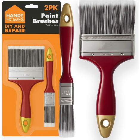 Brocha ancha y plana inglesa para pintar paredes y techos de madera.