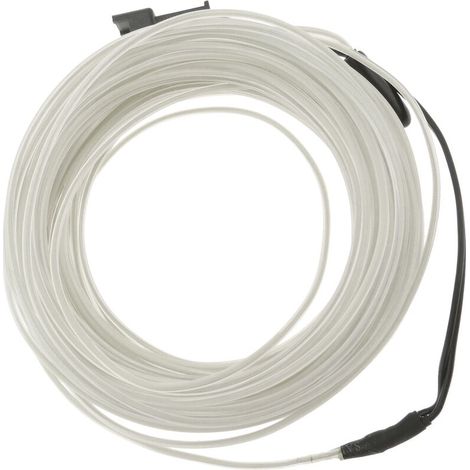 5 m câble électroluminescent, diamètre 1,3 mm, piles AA incluses, mode fixe et clignotant, fixation ceinture