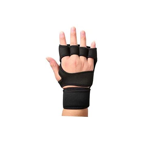 Gants de protection Happyyami (1 paire) pour l'extérieur, l'exercice et la musculation. Gants demi-lacets avec moulinets de pêche et ligne. Gants de sport pour hommes et femmes. (1/5)