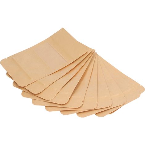 Sachet Kraft 200 pièces, 9x14cm, avec fenêtre, zip refermable, pour café et alimentation (1/5)