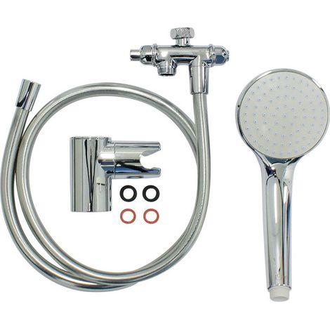 Vaillant Umschaltweiche inkl. Handbrause mit 1,25 m Metallschlauch für MAG, 0010041896 (1/2)
