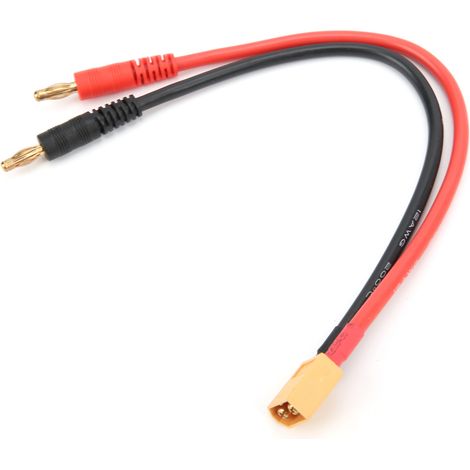 Adaptateur de Connecteur Mâle Fiche XT60 à Fiche Banane Connecteur mâle Bullet 4.0mm 4mm avec Câble 12AWG 20CM (1/5)