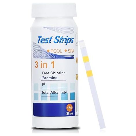 Pool Test Strips Water Test Kit Pool Tester pH Residual Chlorine Total Alkaline Pool Aquarium Spa (1/5)