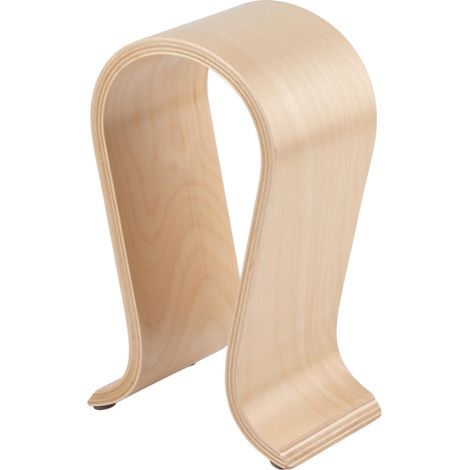 Irovami Support écouteurs U bois – Stable, pieds caoutchouc – Idéal pour bureau, studio, chambre (1/5)